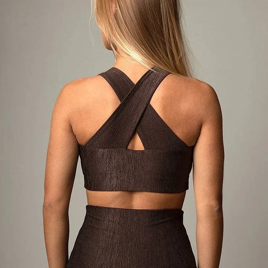 Emily Hsu -Layla Jacquard Crop Bra