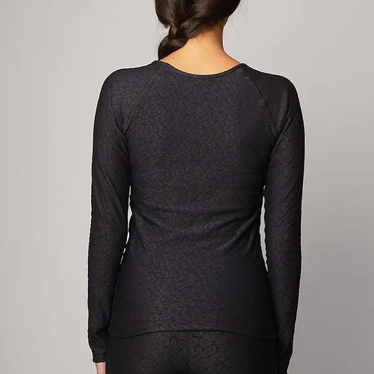 Emily Hsu - Sofiya Leopard Long Sleeve Top