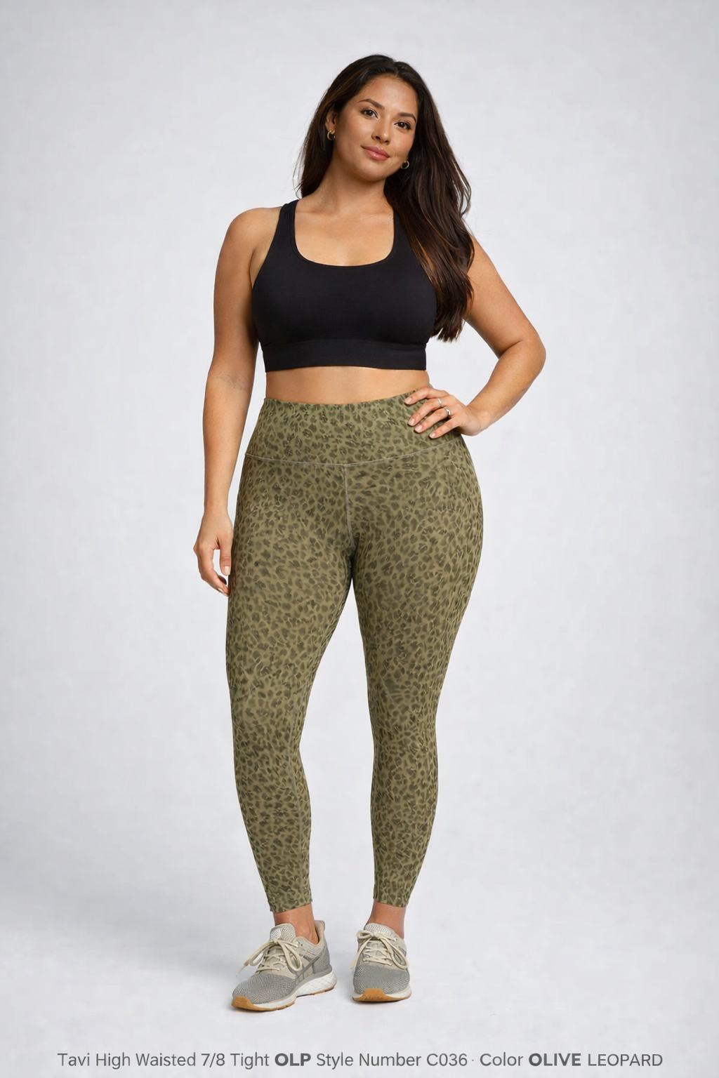 Tavi Legging Taille Haute 7/8 - Leopard Olive