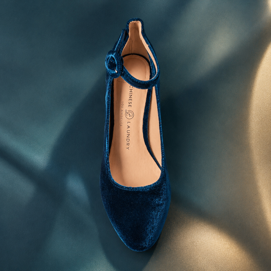 Chinese Laundry Veronika 'Royal Velvet' Ankle-Strap Pump