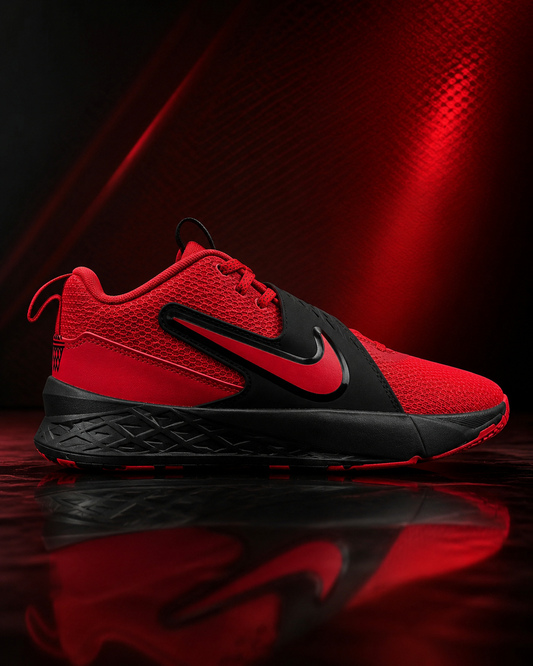 Nike Team Hustle D 12 Sneakers – University Red & Black
