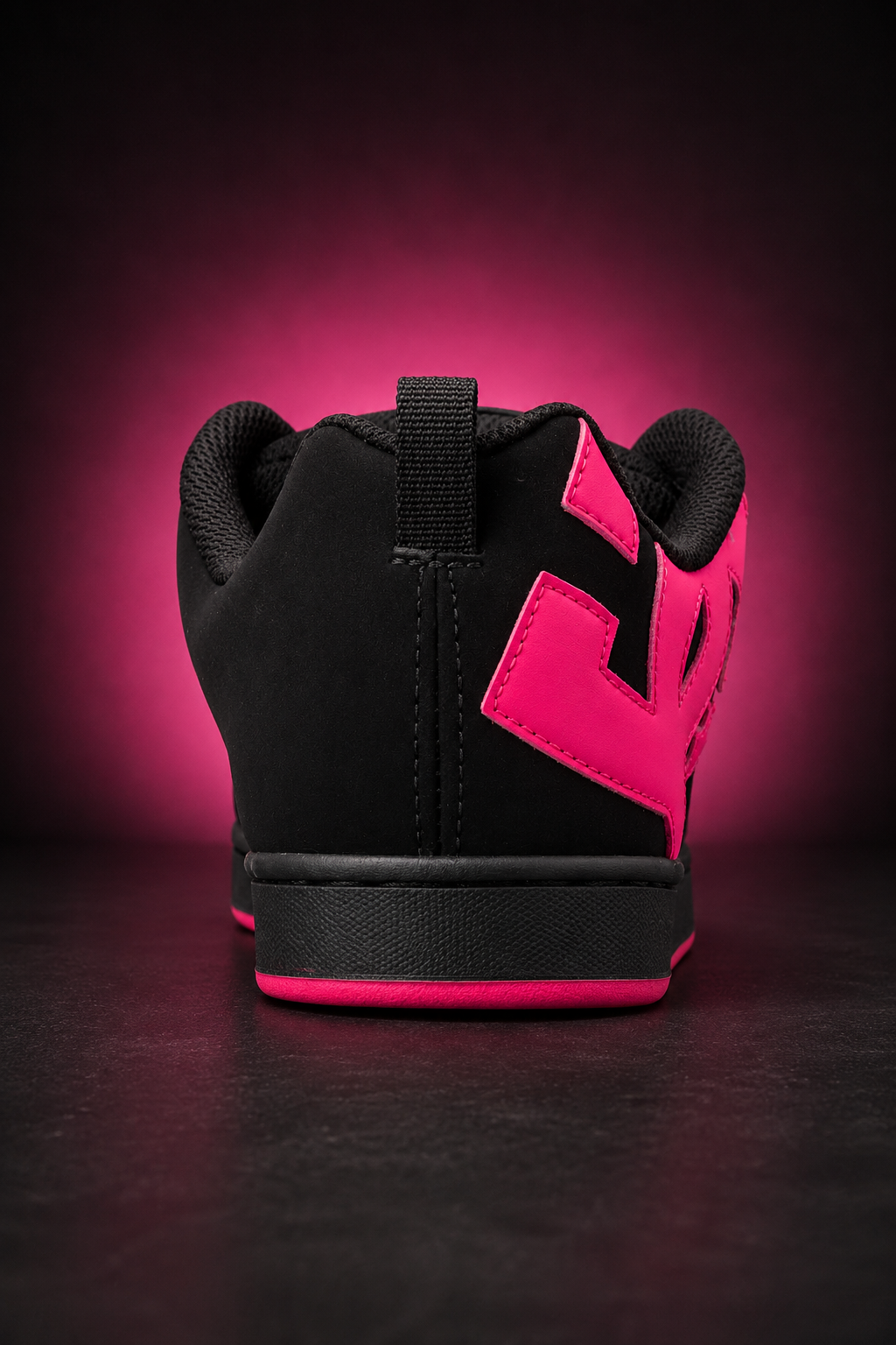 DC Shoes Court Graffik Women’s Skate Shoes — Black/Hot Pink