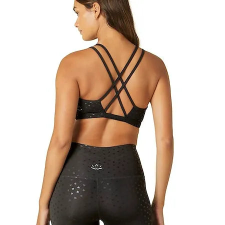 Beyond Yoga Black Hearts Bra