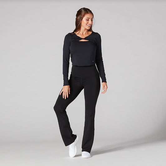 Tavi Form Cropped Long Sleeve  - Ebony