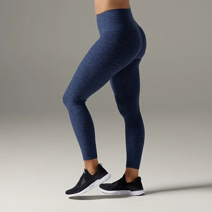 Leggings Tavi de talle alto 7/8 - Azul jaspeado