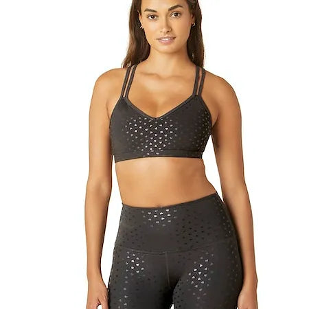 Beyond Yoga Black Hearts Bra