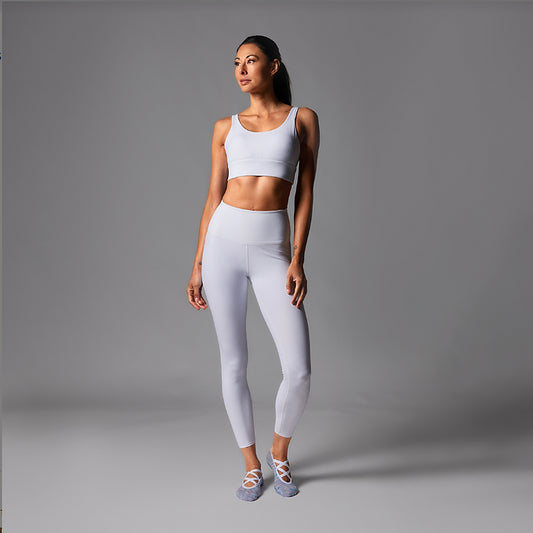 Tavi  High Waisted 7/8 Leggings - White Floral