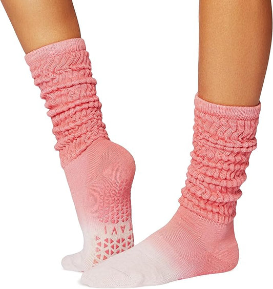 Tavi - Hot Coral Ombre Grip Socks