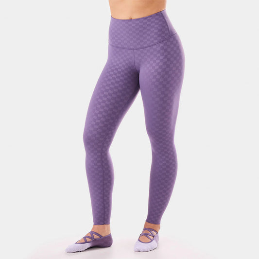 TaviSculpt® High Waisted 7/8 Leggings - Grape Abstract