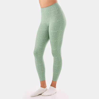 TaviSculpt® High Waisted 7/8 Legging - Sage Batik