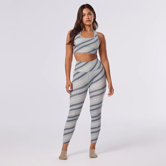 Legging côtelé sans coutures Tavi 7/8 - Rayures Mirage