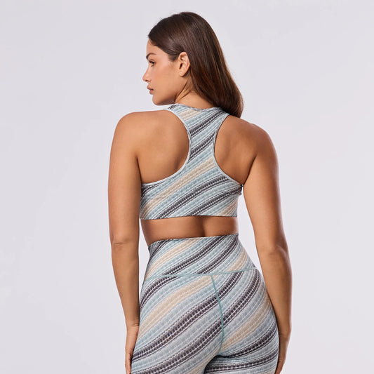 Tavi Seamless Racerback Rib Bra - Mirage Stripe