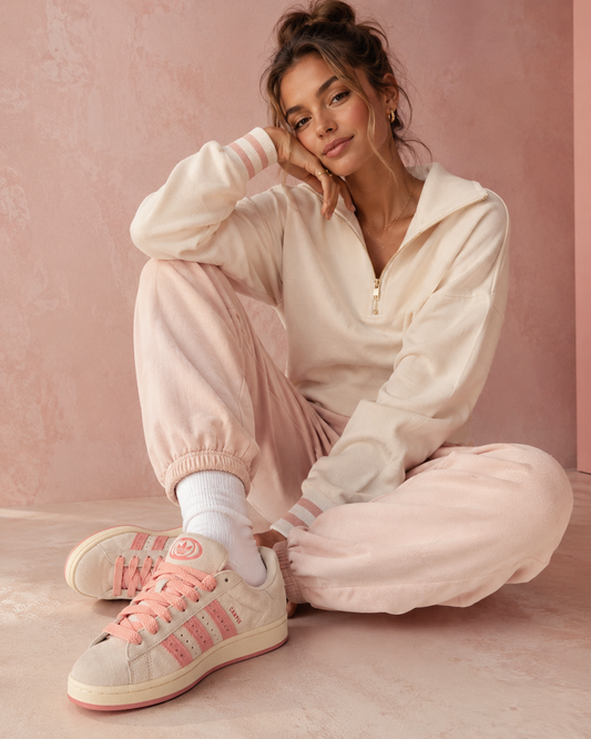 adidas Originals Campus 00s J 'Heart/Pink Cutout' – Cream White & Semi Pink Spark
