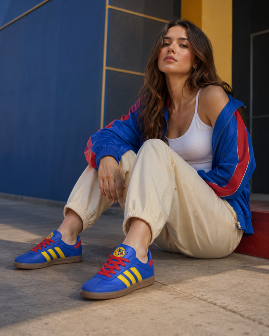 adidas Samba Licensed 'Club América' – Hero Blue / Yellow / Vivid Red