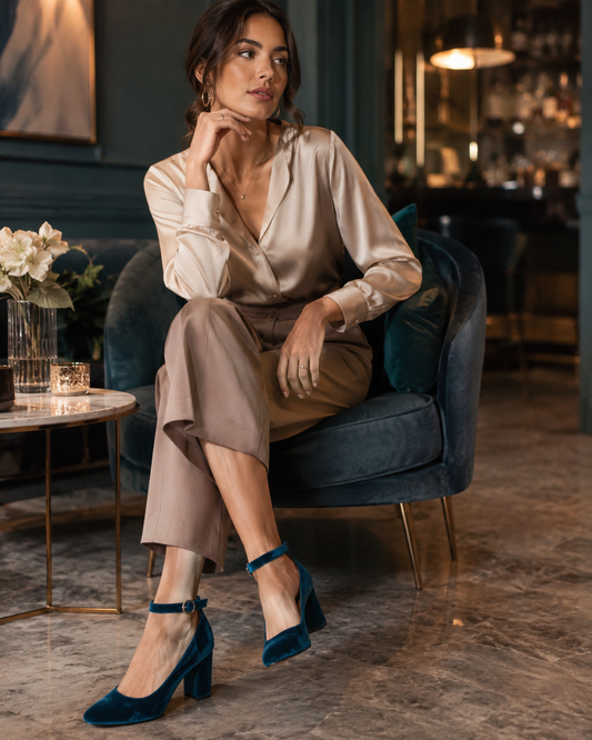 Chinese Laundry Veronika 'Royal Velvet' Ankle-Strap Pump