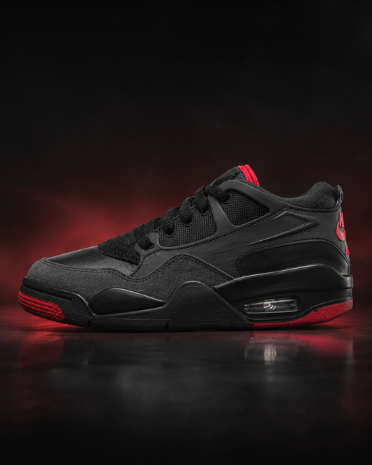Air Jordan 4 RM (GS) – Black / Varsity Red / Anthracite