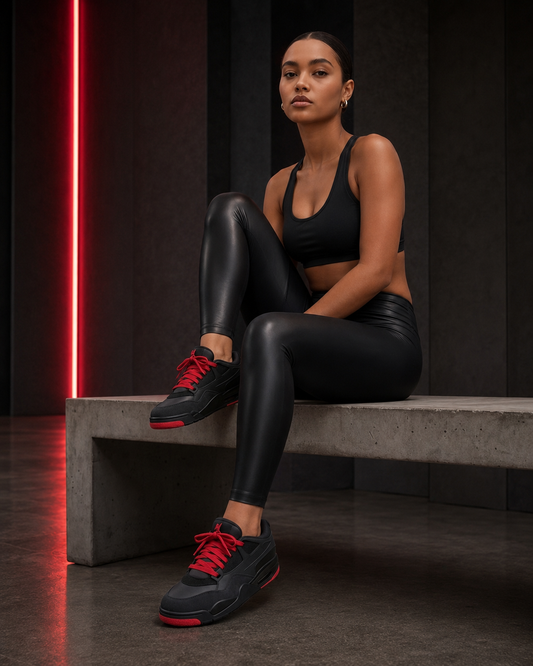 Air Jordan 4 RM (GS) – Black / Varsity Red / Anthracite