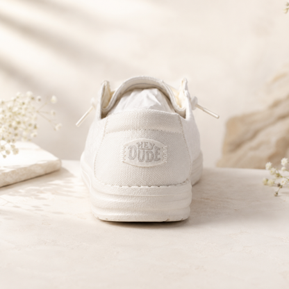 HEYDUDE Wendy Youth Eyelet Lace – All White