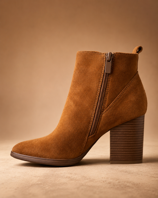 Top Moda Jade-3 Ankle Booties – Tan / Suede