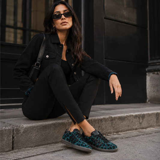 adidas Samba OG Women’s Sneakers – Semi Screaming Green Leopard