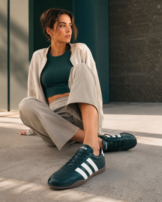 adidas Grand Court Lo Women’s Sneakers – Aurora Ivy & Off White