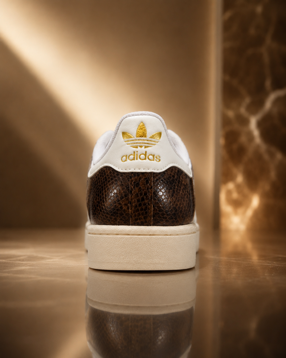 adidas Superstar II Women’s Snakeskin Sneakers – Preloved Brown & Cream White