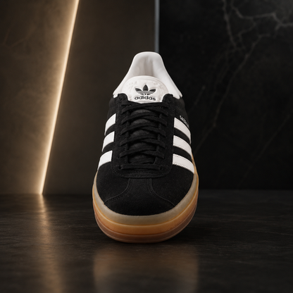 adidas Gazelle Bold Women’s Platform Sneakers – Black, White & Gum