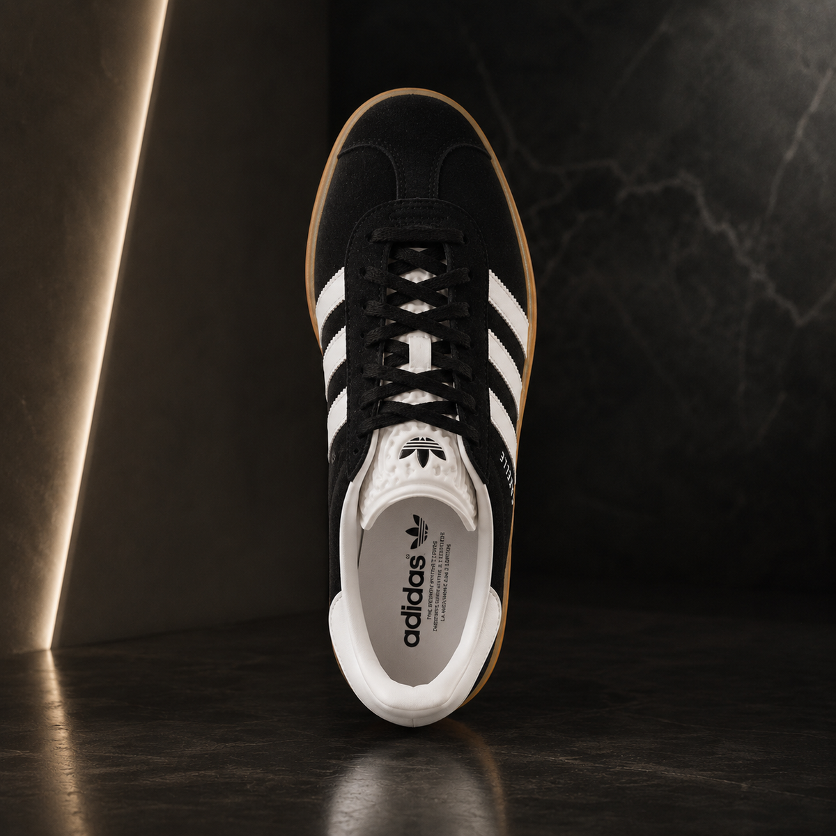 adidas Gazelle Bold Women’s Platform Sneakers – Black, White & Gum