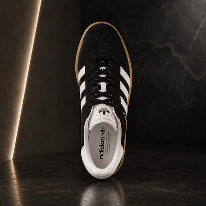 adidas Gazelle Bold Women’s Platform Sneakers – Black, White & Gum
