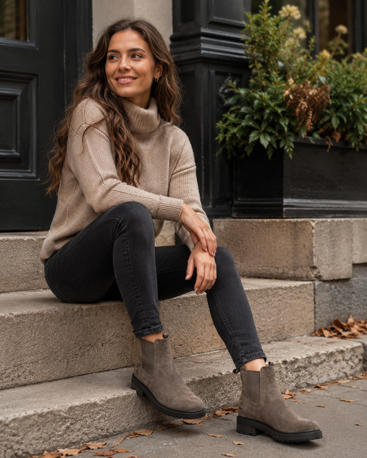 Timberland Brimfield Mid Chelsea Boots – Medium Brown Suede
