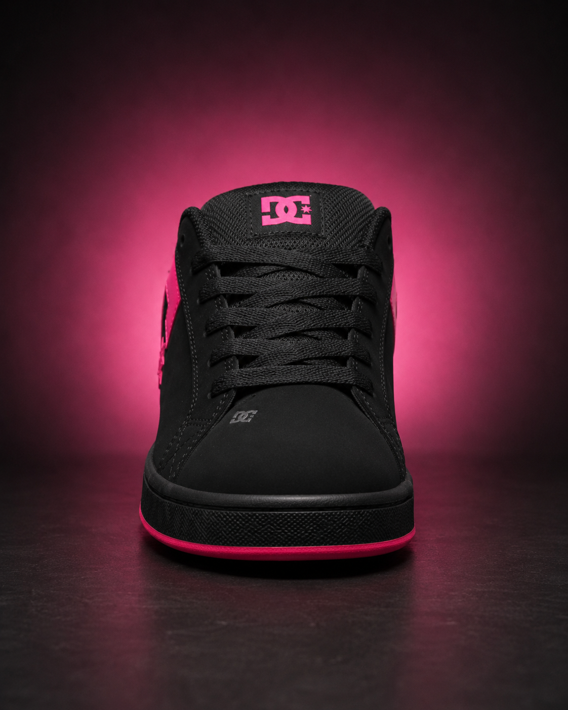 DC Shoes Court Graffik Women’s Skate Shoes — Black/Hot Pink