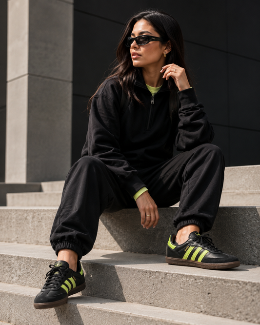 adidas Samba OG W Women’s Sneakers — Core Black / Pulse Lime / Gum