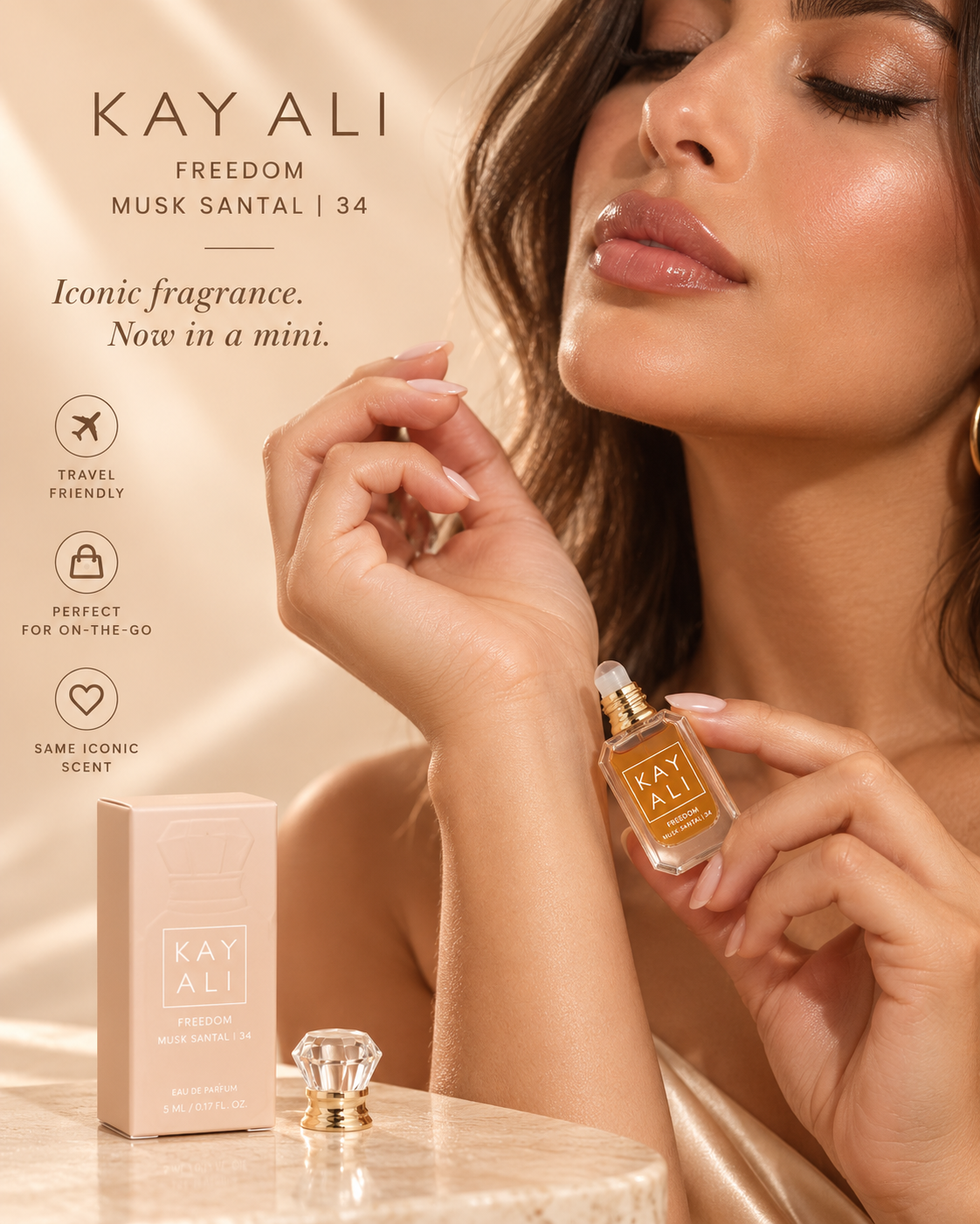 KAYALI Freedom Musk Santal | 34 Eau de Parfum 5 mL / 0.17 oz Mini Dabber – New in Box