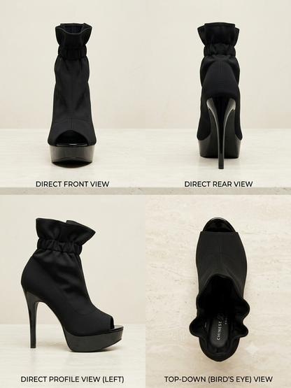 Chinese Laundry 'Mollie' Ruffle Peep-Toe Bootie