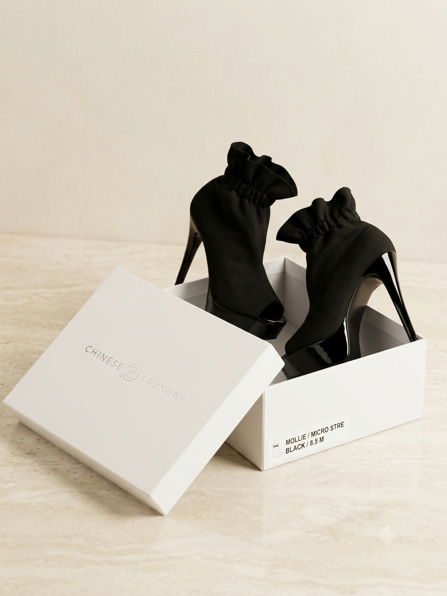 Chinese Laundry 'Mollie' Ruffle Peep-Toe Bootie