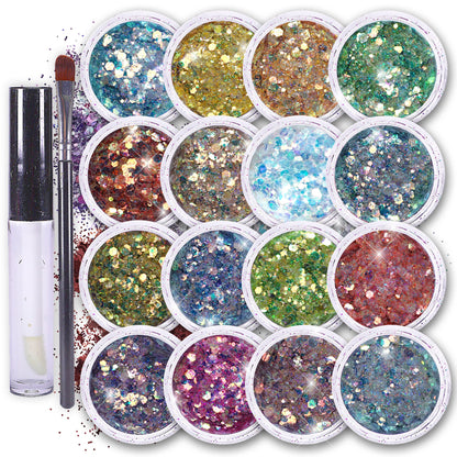 16 pack + 1 Cosmetic Holographic Body Glitter