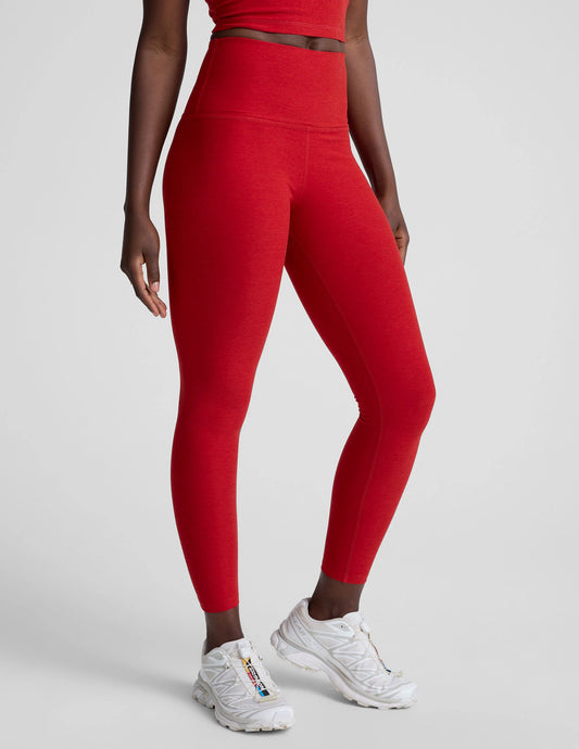Beyond Yoga  Spacedye Caught In The Midi Legging- Holly Red Heather
