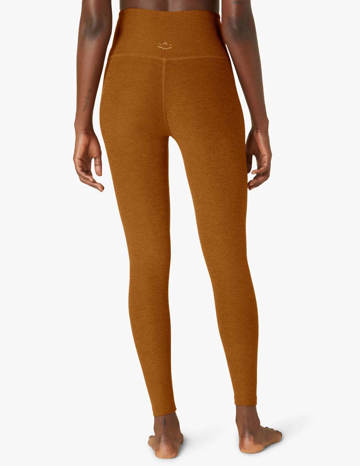 Legging mi-long taille haute Beyond Yoga - Marron Clove chiné