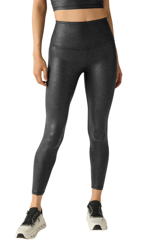 Legging midi taille haute Beyond Yoga - Black Foil
