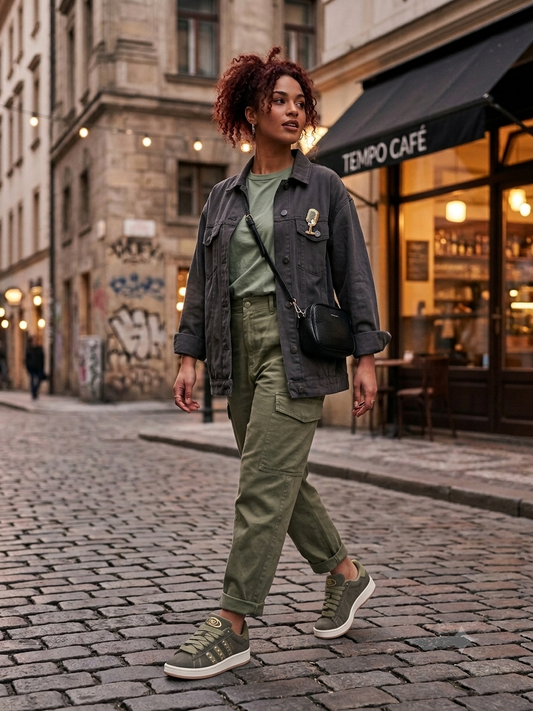 adidas Originals Campus 00s W – 'Shadow Olive' Studded Gold