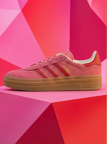 adidas Gazelle Bold J – 'Pink Glow / Better Scarlet' Triple-Stacked Platform